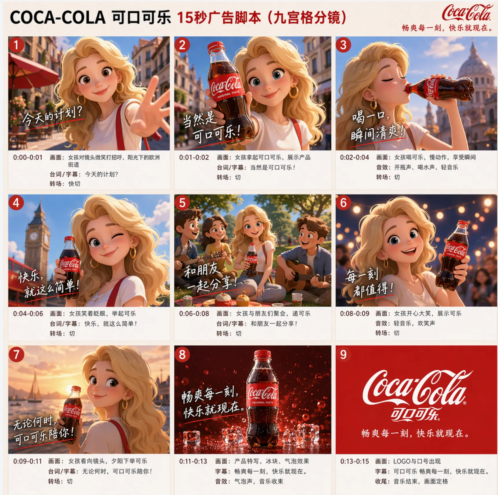 Storyboard frames generated by GPT Image 2 from an ad script, ready to feed into Seedance 2