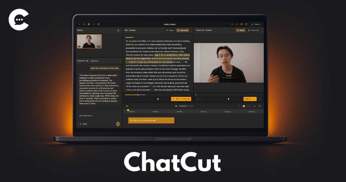 ChatCut - AI Video Editor | Edit Videos with Natural Language Prompts